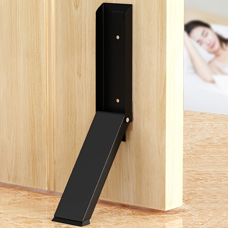 

1pcsilent Punch-free Door Blocker To Prevent , Folding , Foot-operated Door Blocker, Stainless Steel , And Anti-slip Magnetic Door Clamp, Artifact To Prevent Door Shaking,