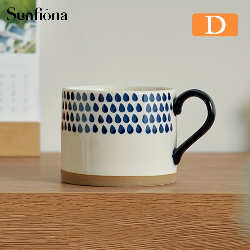 Sunfiona 1pc Ceramic Coffee Mug, Coffee Mug With Handle, Latte Mug, Large Size Mug,, Great For Tea Or Hot Chocolate, Microwave Safe, Modern, , Perfect For Any Kitchen