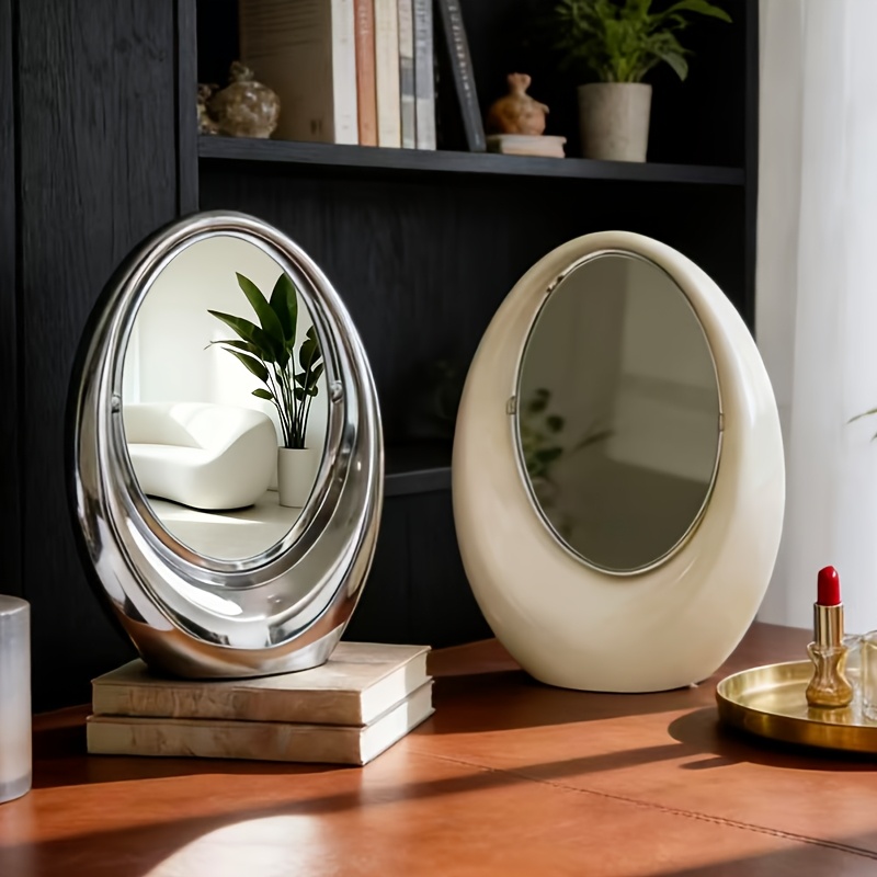 Oval Tabletop Dressing Mirror for Makeup