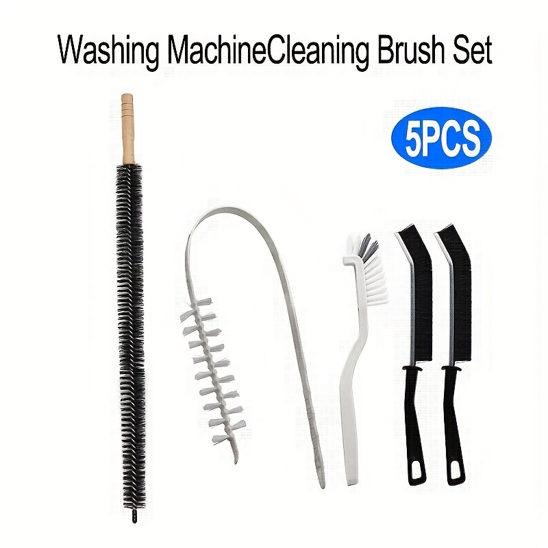 TEMU 5pcs Washing Machine Cleaning Brush Set, No-crack Inner Drum Brush, For Deep Cleaning, Suitable For Cleaning The Inner Wall Of Washing Machine,