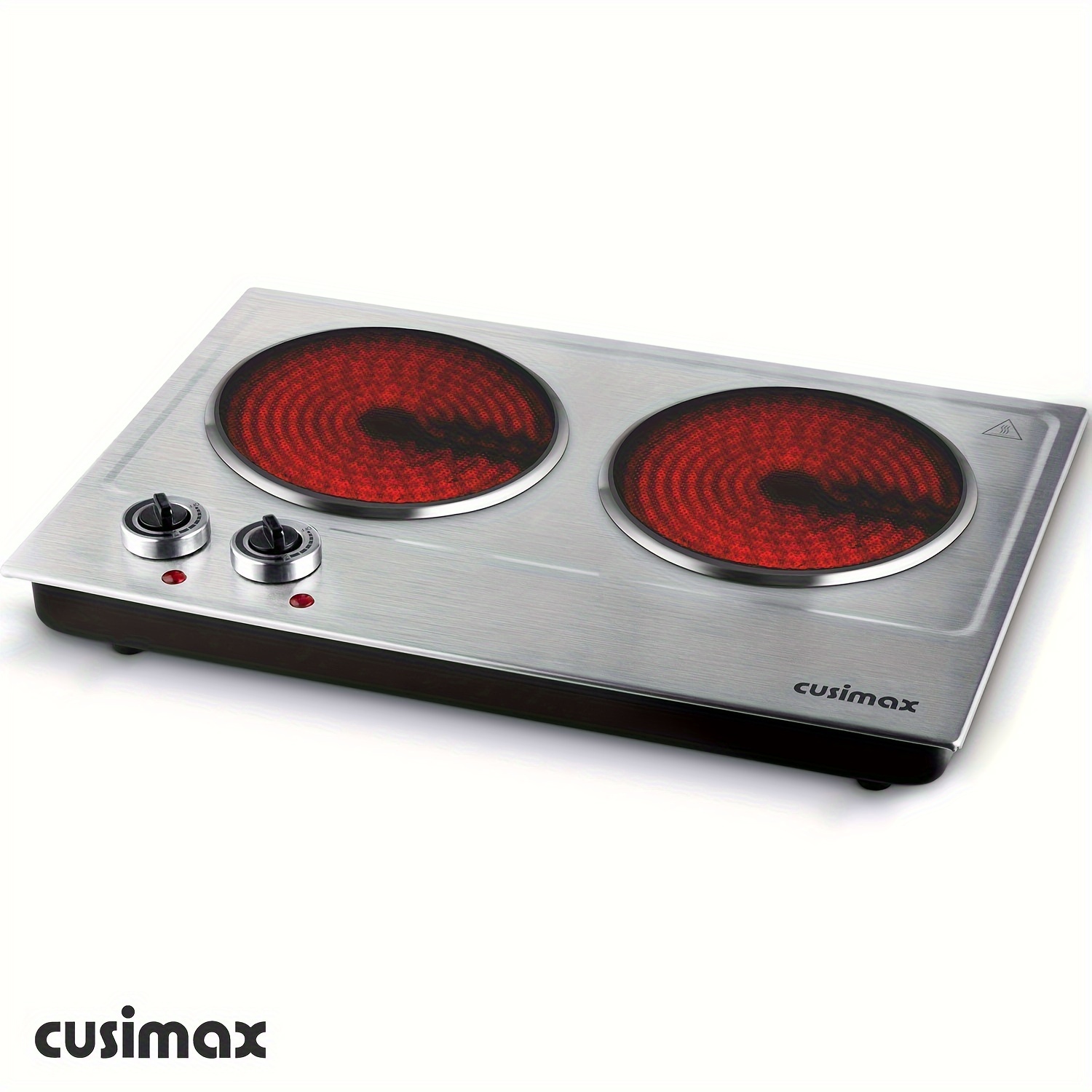 

Cusimax 1800w Infrared Ceramic Electric Hot Plate For Cooking, Portable Countertop Burner Glass Heating Plate With 2 Knob Control, Stainless Steel Electric Stove, Easy To Clean, Upgraded Version