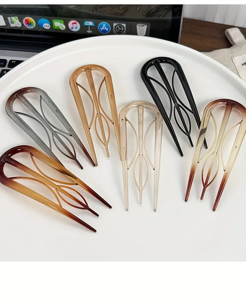 11pcs lazy hair tools bun head insert comb u shaped clip back of hairpin straight hair clip comb hairpin suitable for daily styling and parties travel Product details 1
