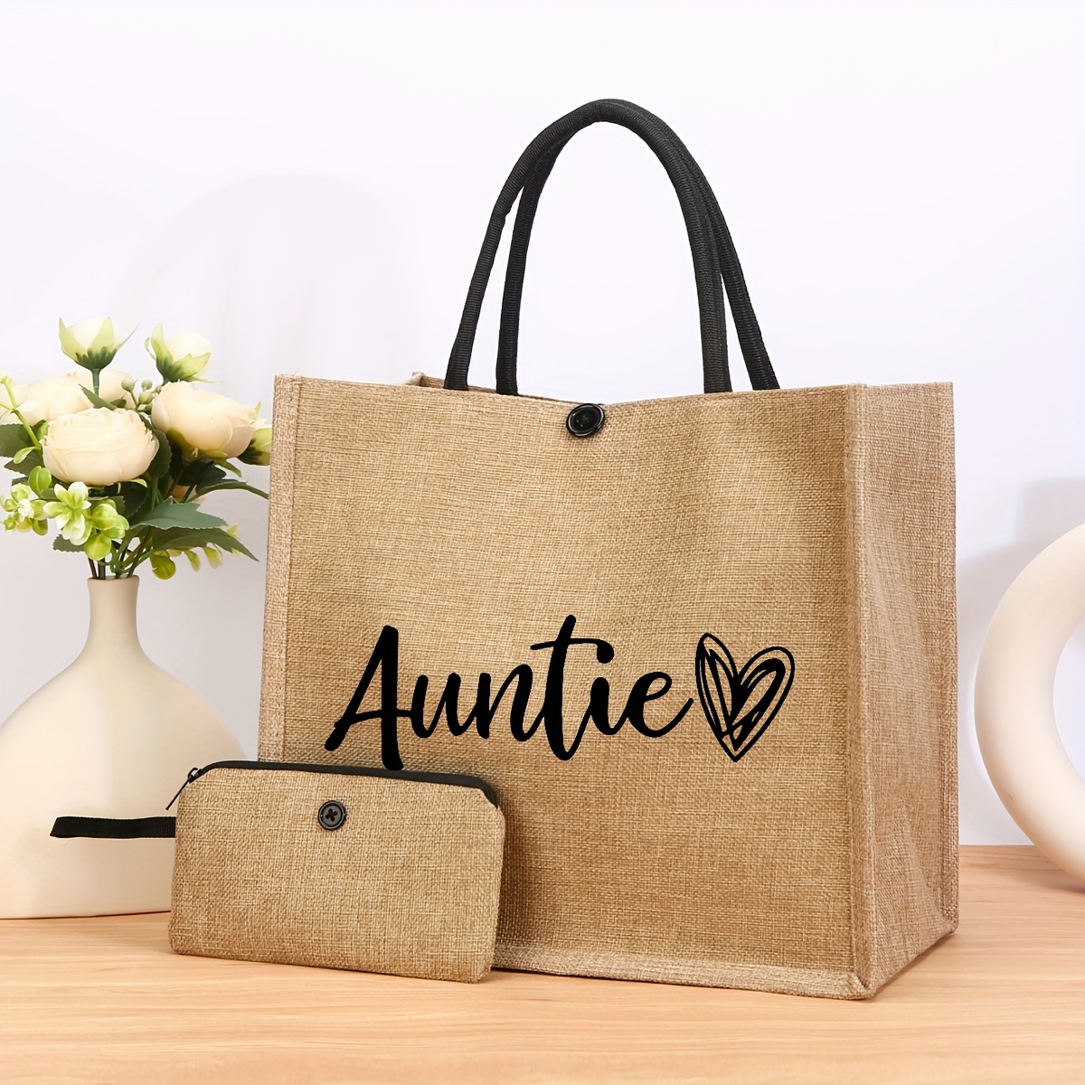 

'' Tote Bag Set - , & Spacious Matching | For Aunts From Niece Or | For , & Use | Khaki