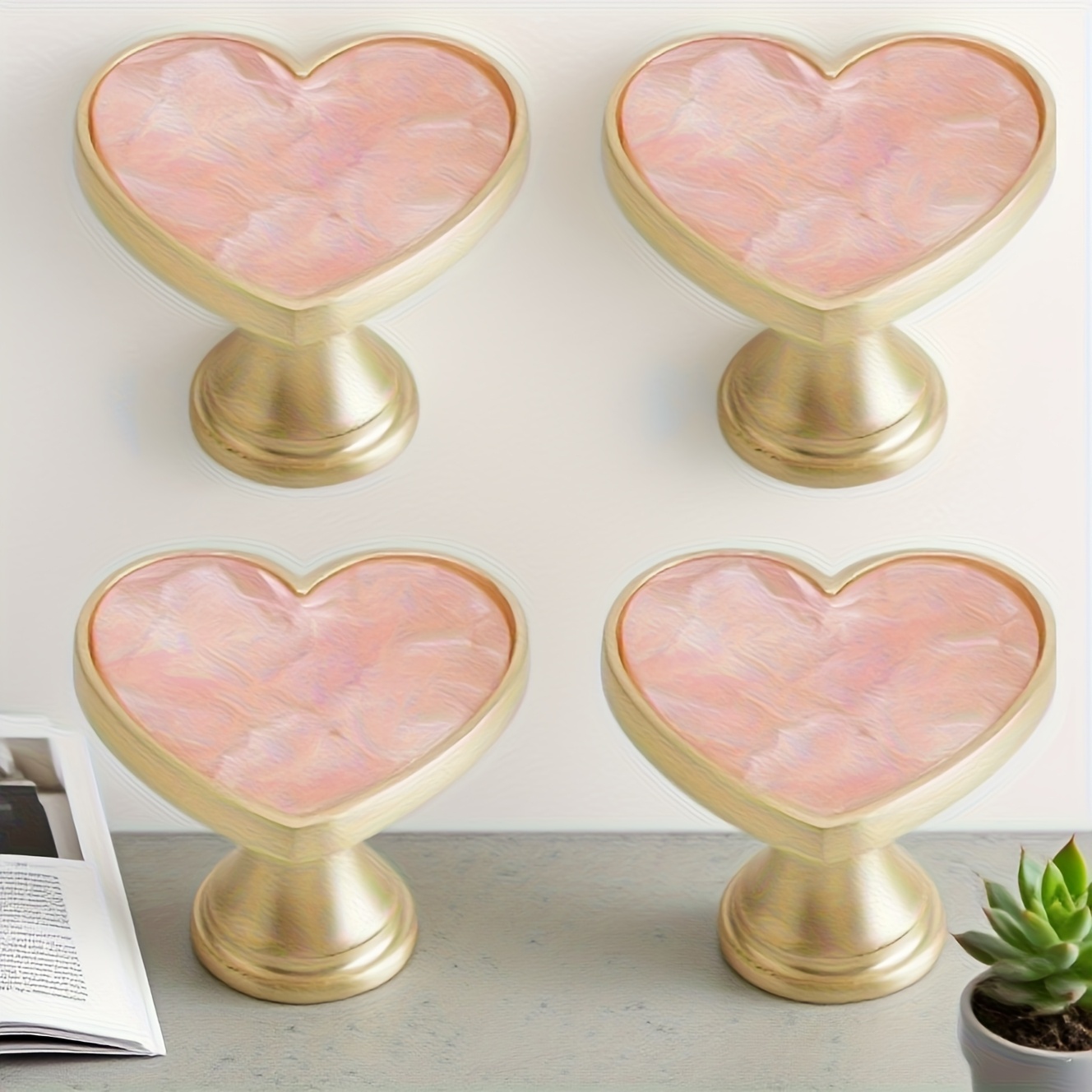 TEMU 4pcs Modern European Style Cabinet Handles, Suitable For Wardrobes, Bathrooms, Kitchens, Living Rooms, And Bedrooms. Features A Stylish Design