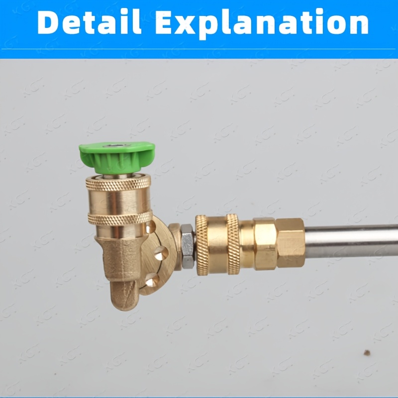 6pcs high pressure washer rotary coupler kit with 5 high pressure nozzles 5 angle adjustable quick connect fittings 1 4 inch compatible max 4500psi suitable for high pressure washer guns to clean   reach areas