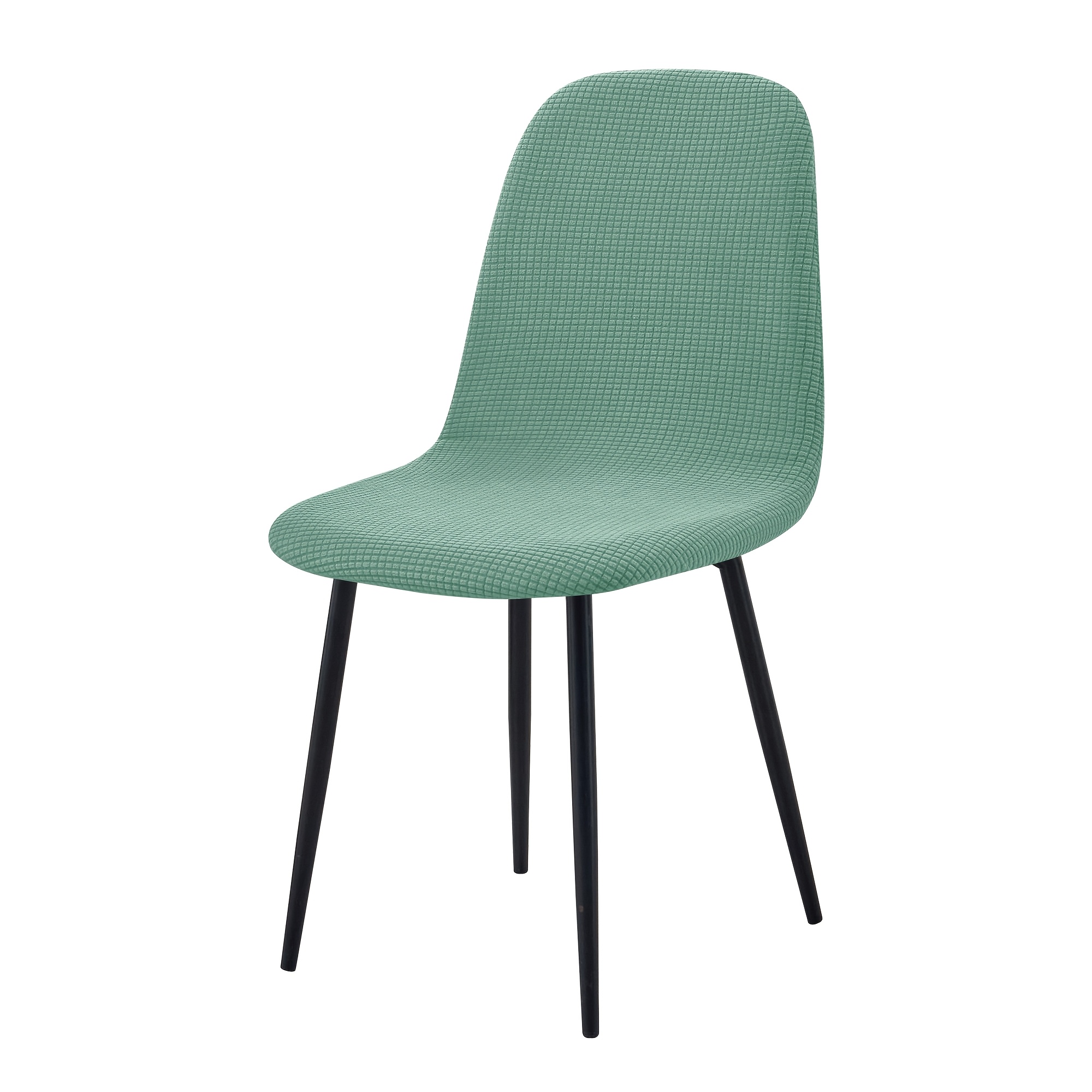 TEMU para silla de 1 pieza, estampado de cuadros tipo caparazón de hoz de jacquard, protector de silla de comedor con ajuste elástico