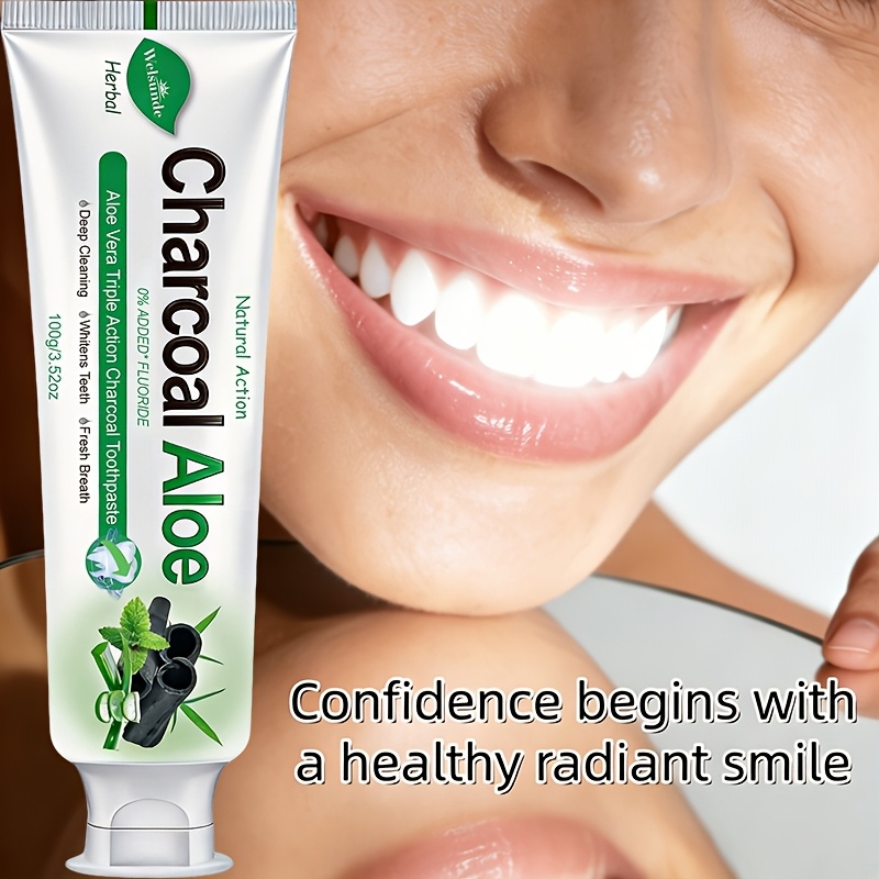Natural Activated Charcoal Aloe Vera Triple Toothpaste