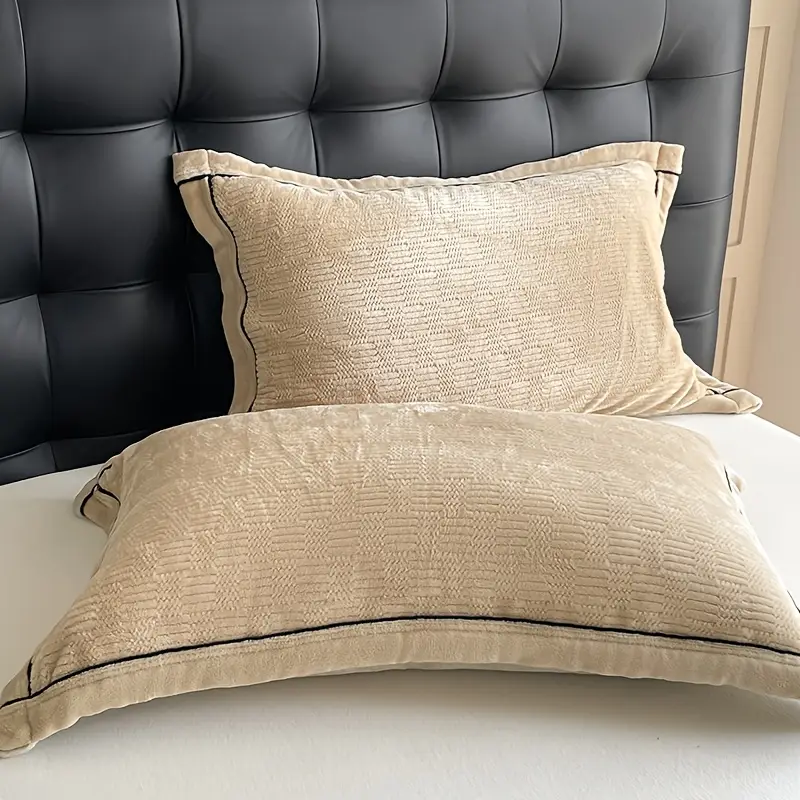 2pcs of milk velvet pillowcases new simple and fashionable adult pillow set soft and comfortable and breathable suitable for home office outdoor room car sofa pillow cover machine washable multiple patterns and colors from couple pillowcase suitable for without pillow core Product details 5