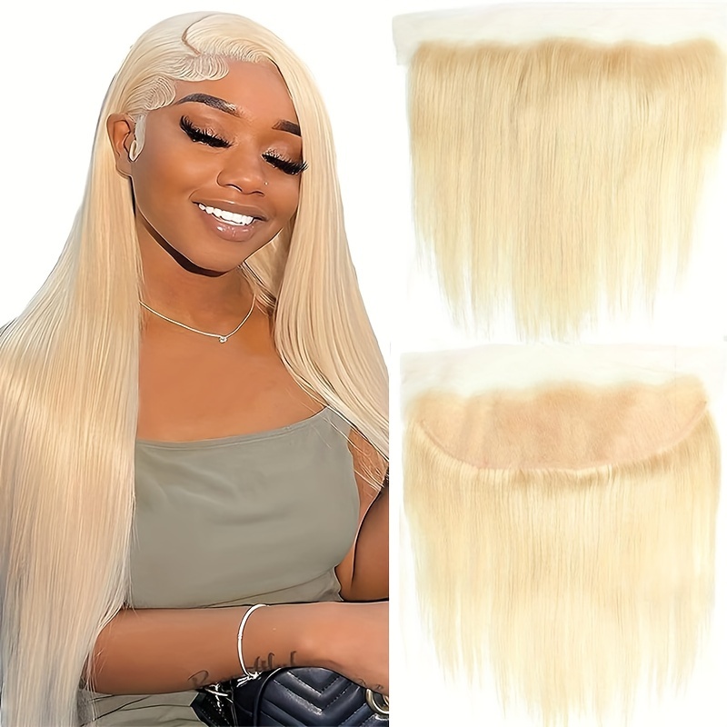 

613 13x4 Straight Lace Frontal Human Hair Frontal Closure Transparent Natural Hairline Pre Plucked 14-20 Inch