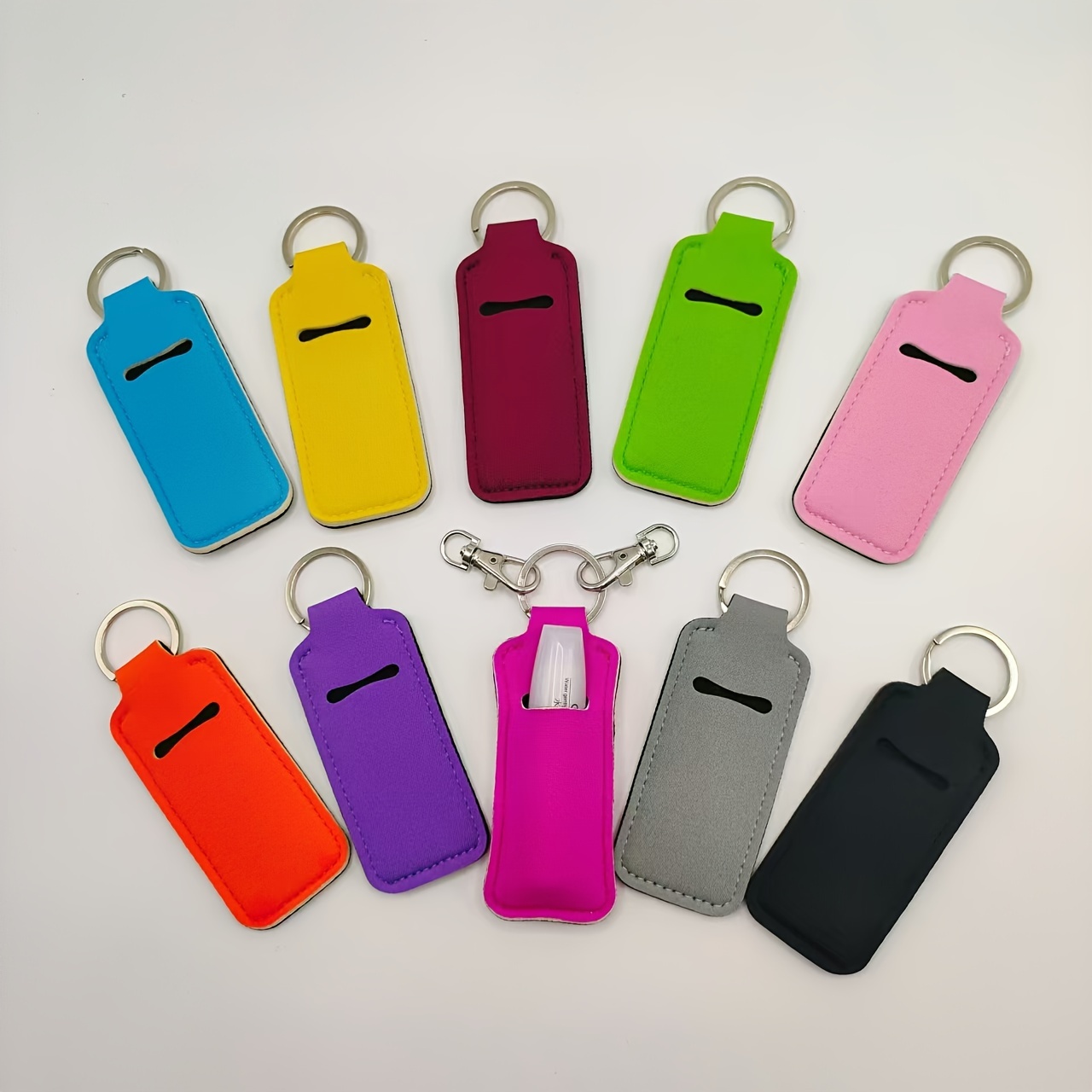 

[customer ] 10pcs Mini Lipstick Holder Keychains - Tpr, Fun Pocket-sized Accessories For Women's Travel & Birthday Gifts