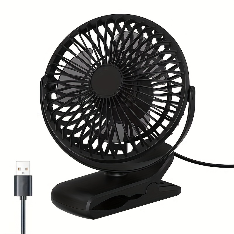 Small Clip Fan 3 Speeds Usb Fan Strong Airflow Clip Desk Fan - Temu