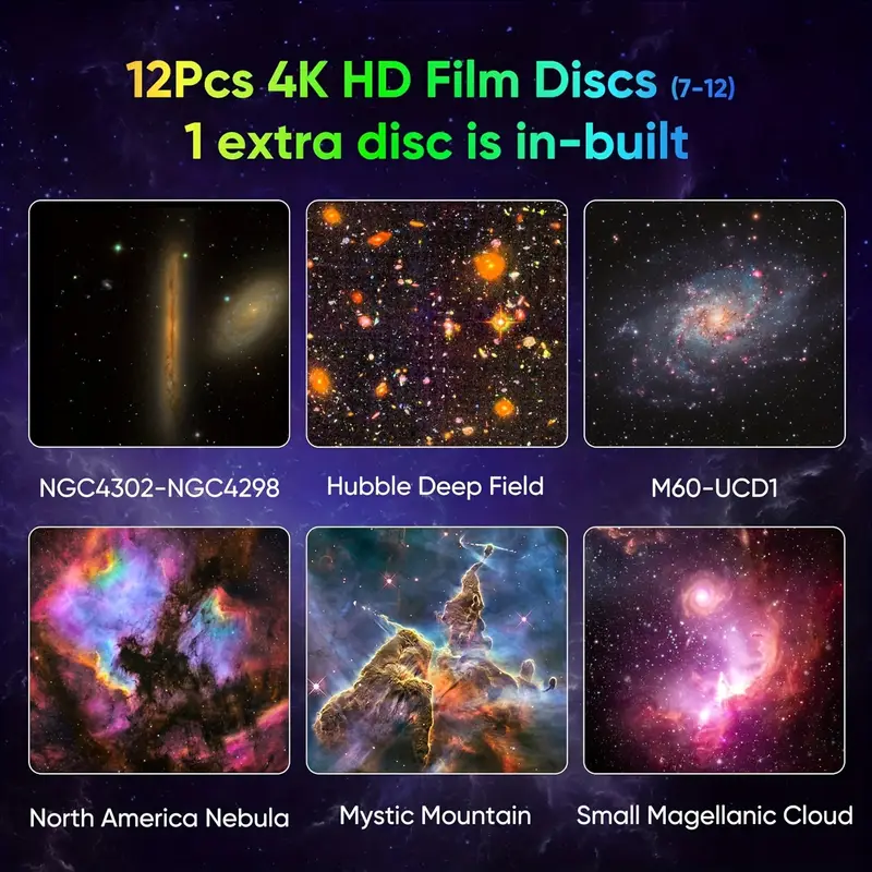 starry projector led light show with filmstrip film 360 rotation 3 button control usb powered home party use for bedroom game room ceiling decor details 2