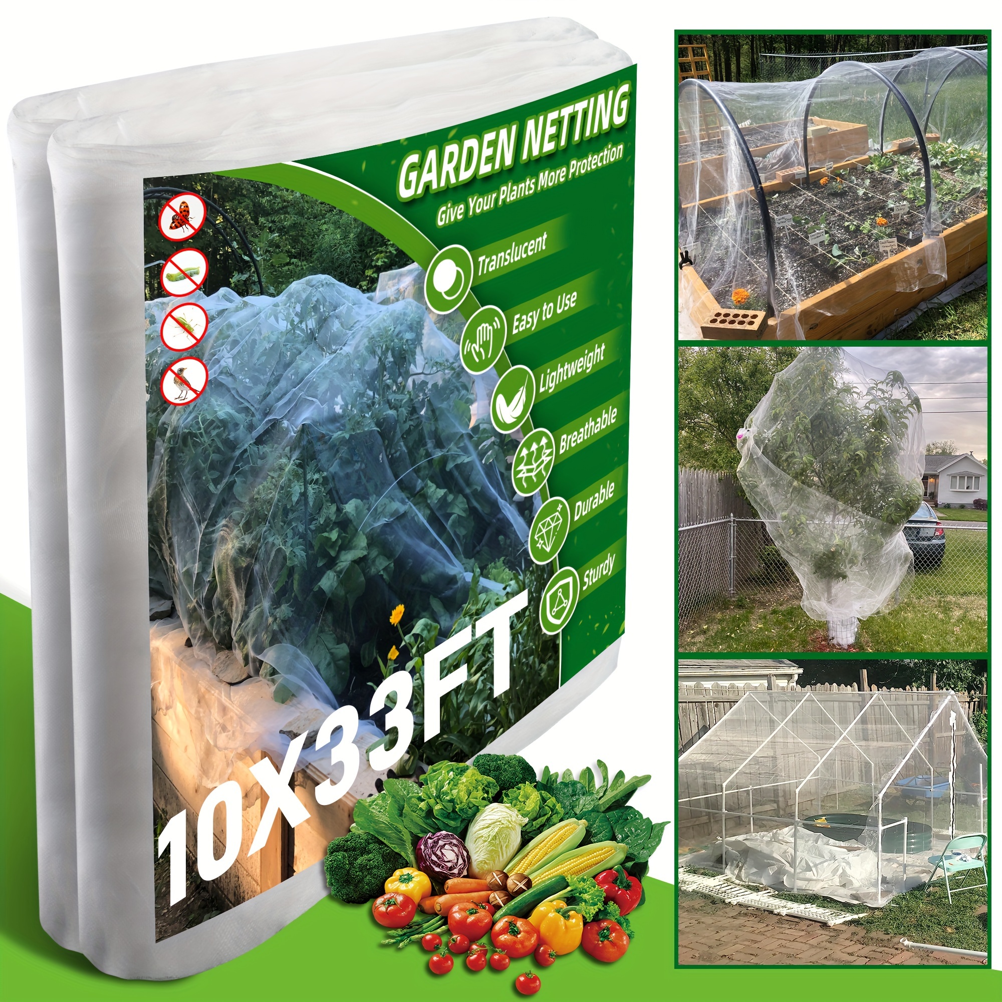 

1 Netting - 10x33ft Netting Netting For , Plants, Fruits, And Crops Row Bed