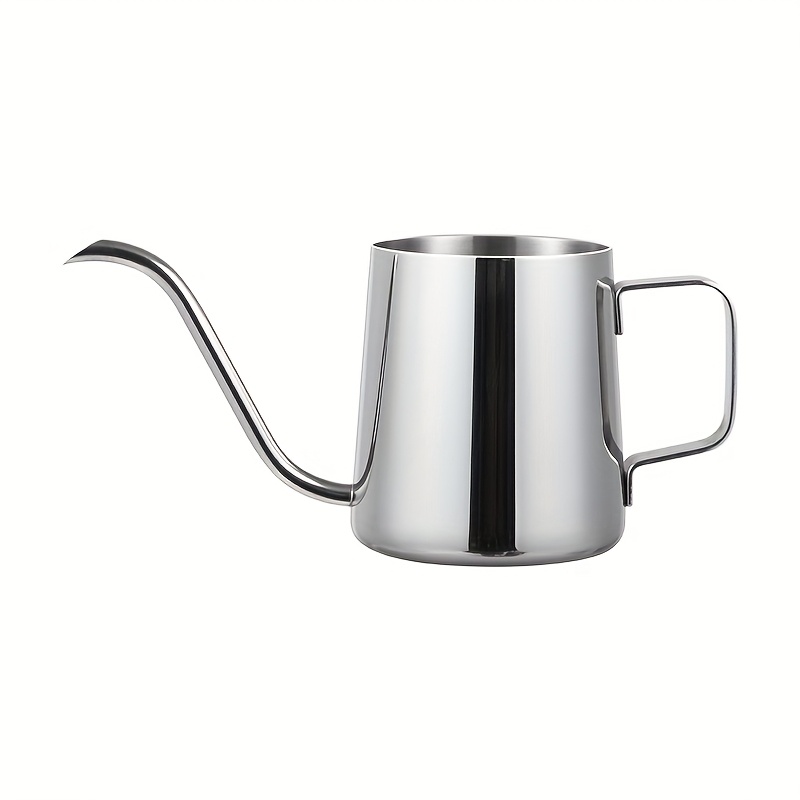Image of 350ml Stainless Steel Pour Over Coffee Kettle Spout - Long Narrow Gooseneck Spout For Precise Brewing, Ideal For Home Offices & Coffee Shops