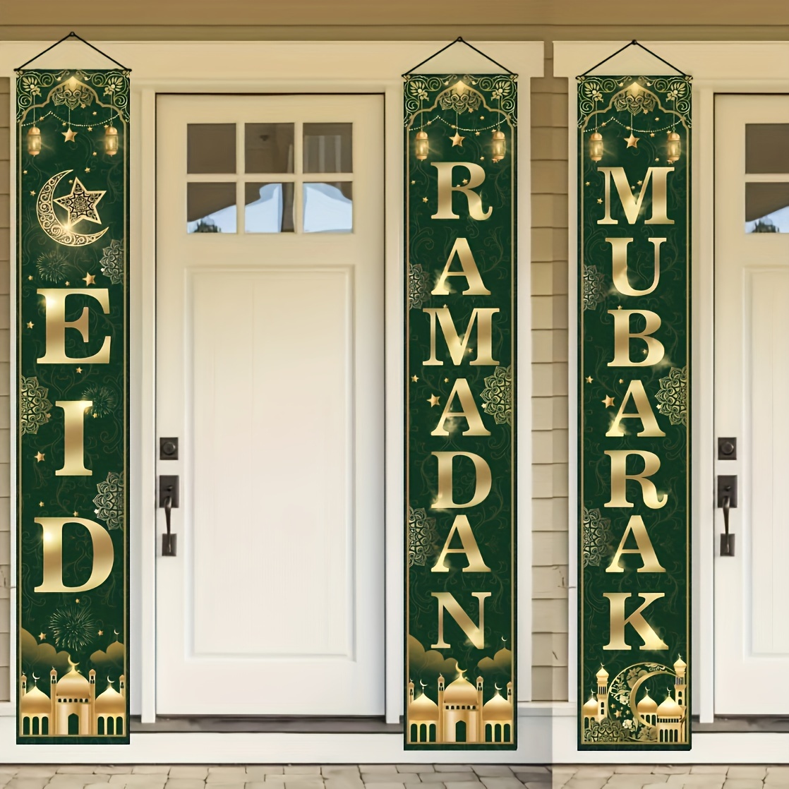 3 Pezzi Di Striscioni Per La Porta Di Ramadan Ed Eid - Temu Italy