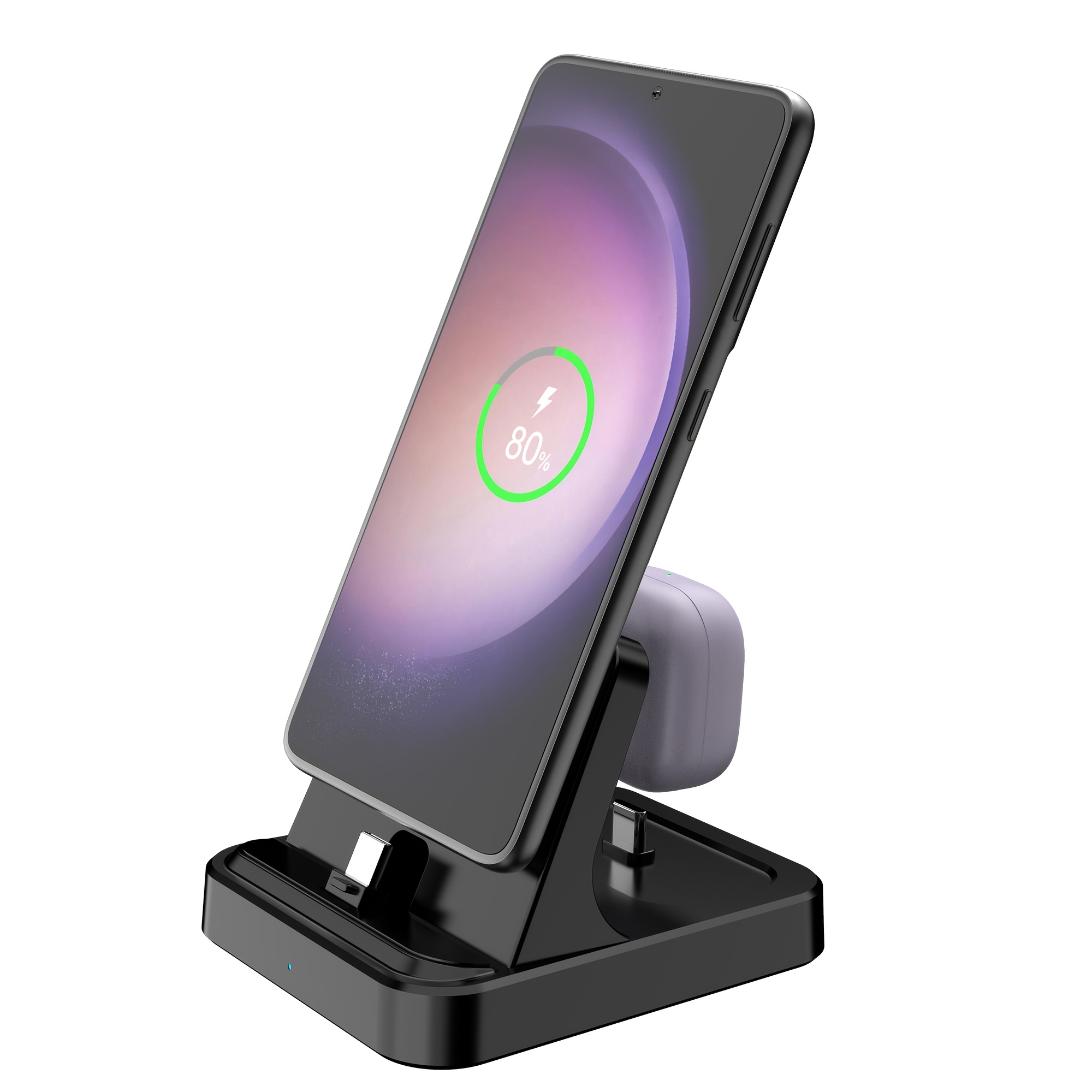 

2in 1 Charging Station For Phones And Earbuds With Type-c, Desk Tablet Holder Stand Universal For Ultra/s24/s24+/s23/s23+/s22/s21/s20/s20+/s10/s10+/s9//s8/note 20/10/9/8, For /pro/live, /15