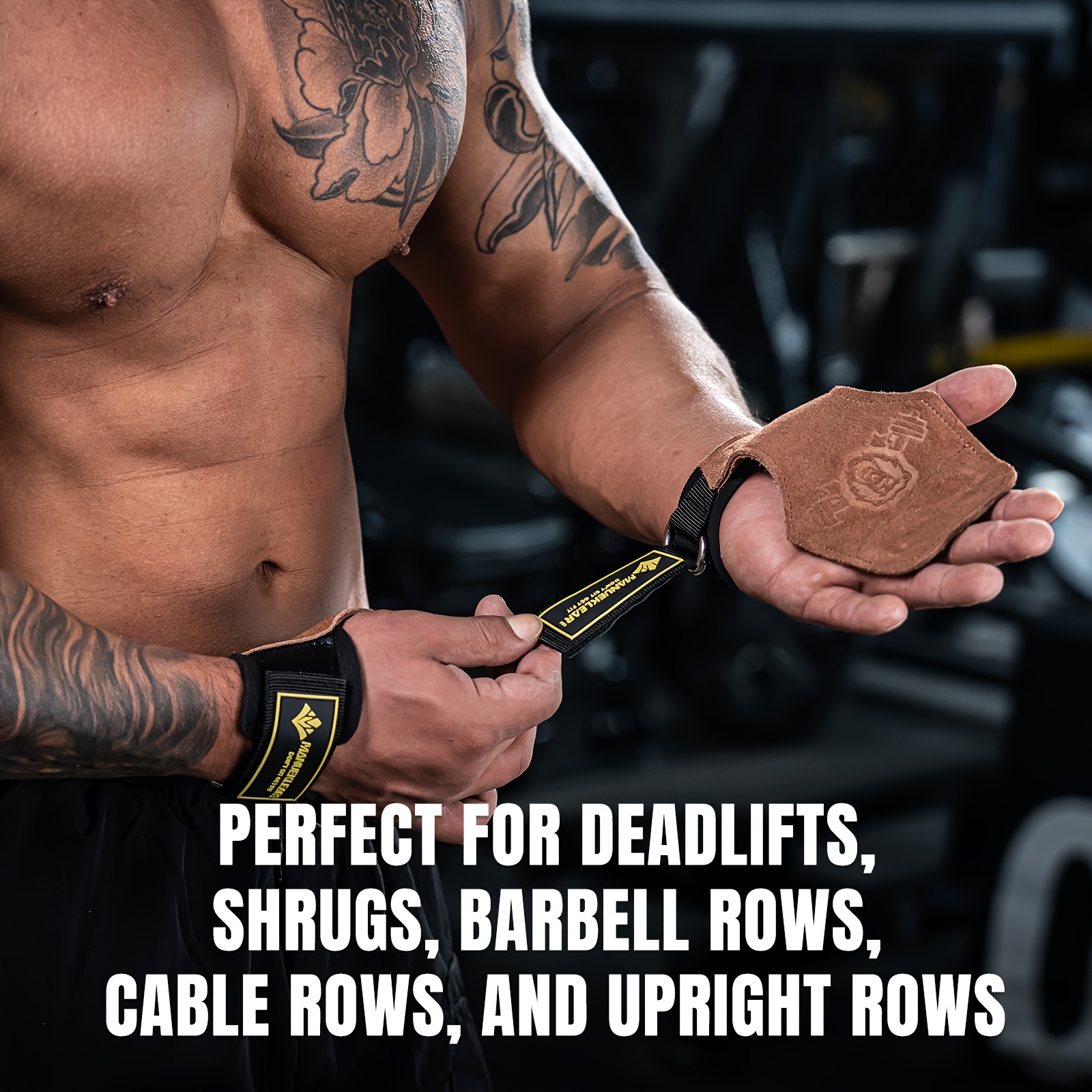 MANUEKLEAR gewichthefbanden voor de sportschool, duurzame gewichthefbanden, dempende polsbanden