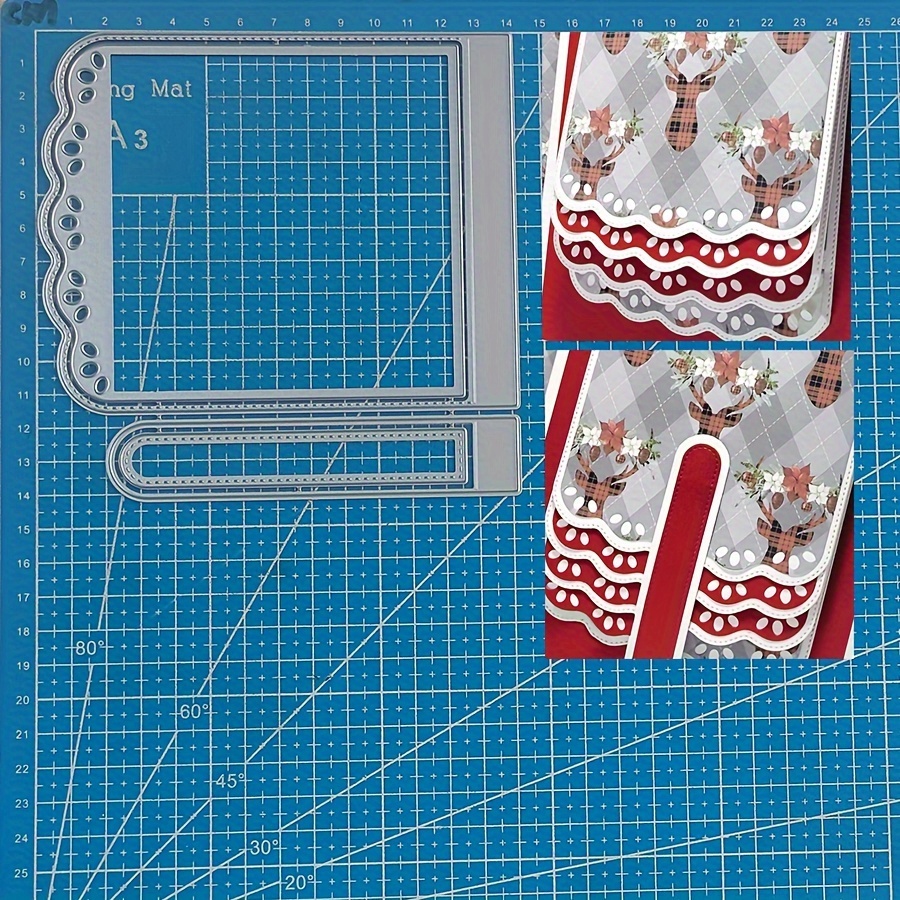 

1 ensemble de découpes métalliques de conception de ondulée de fantasy pour le scrapbooking et le bricolage DIY