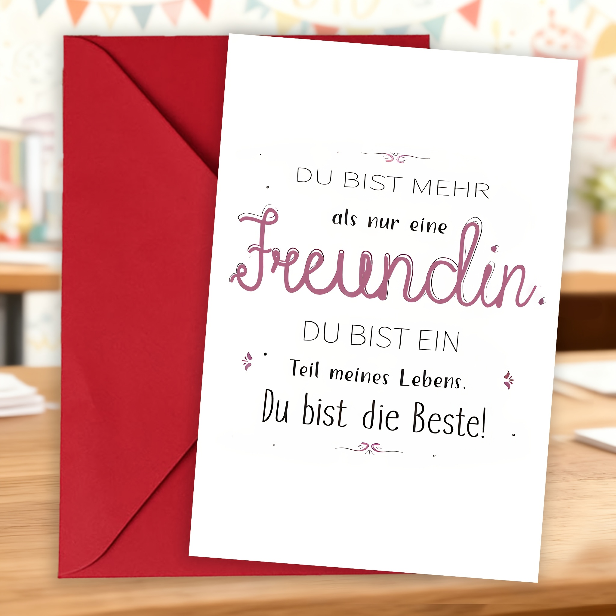 1pc German "you're My Forever Person!" Love And Friendship Card | Bilingual Gift For Wife, Partner & Best Friend - Ideal For Birthday, Valentine's Day & Anniversary