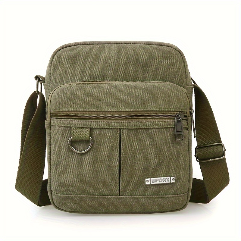 2024 's Casual Men' Canvas Bag Men's Horizontal Shoulder Bag Crossbody Bag Men' Crossbody Backpack