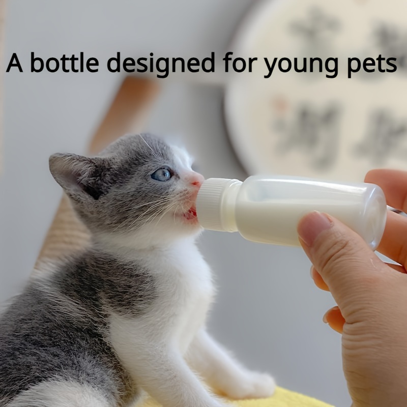 

1pc 60ml Pet Milk Feeding Bottle With Scale, Soft Small Pet Nipples Kitten Feeder Bottle, Pet