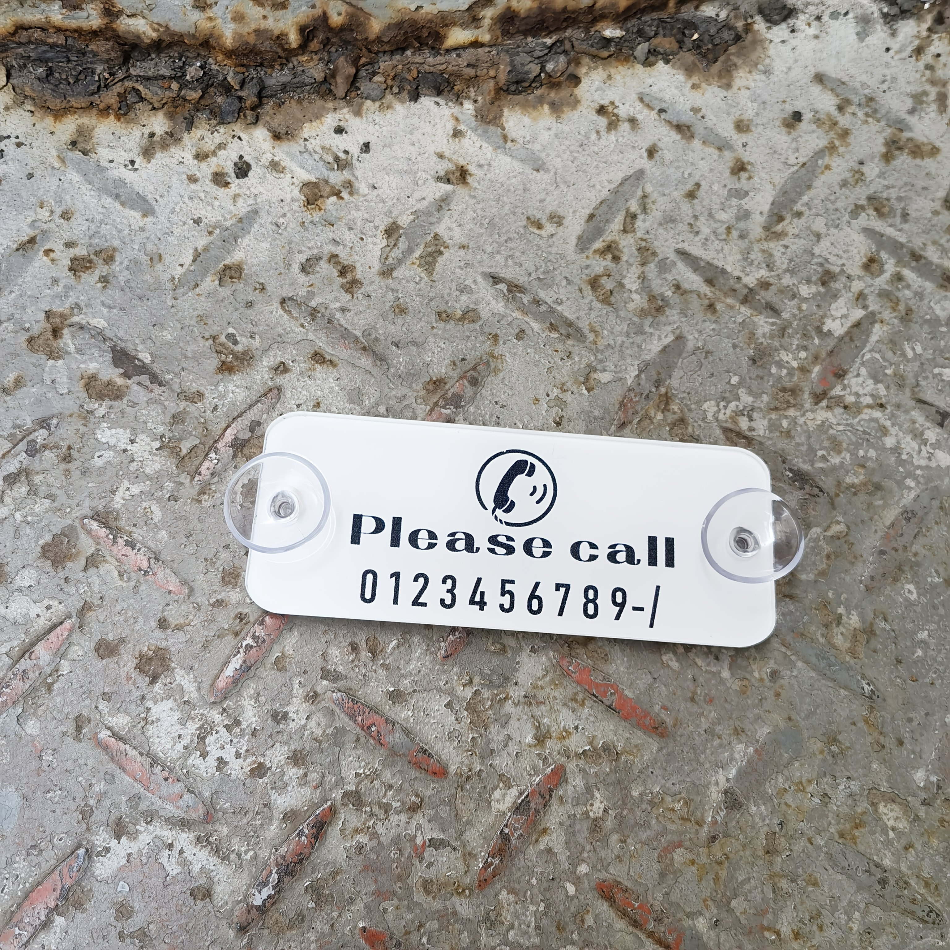 TEMU 2d Flat, Custom Personalized Contact Plate, Acrylic Suction Cup Number Plate, Contact Plate, Suitable For Cars, Shops