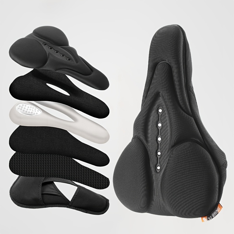 WEST BIKING Bike Saddle Cover Comfortable Breathable Seat Cover Soft Sponge Bike Seat Cushion