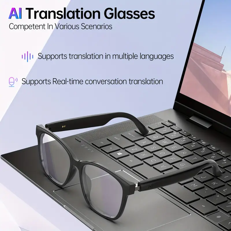 smart glasses with 144 languages blue light filtering polarized lenses low latency audio built in mic speakers assistant wireless usb rechargeable ideal for driving travel travel accessories durable eyewear Product details 8