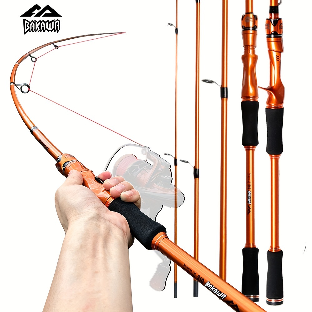 

Bakawa 4-section Fishing Rod, Fiberglass Spinning/casting Rod, Eva Handle And Abs Reel Holder, Bass Fishing Rod, Carp Fishing Rod, Travel Fishing Rod