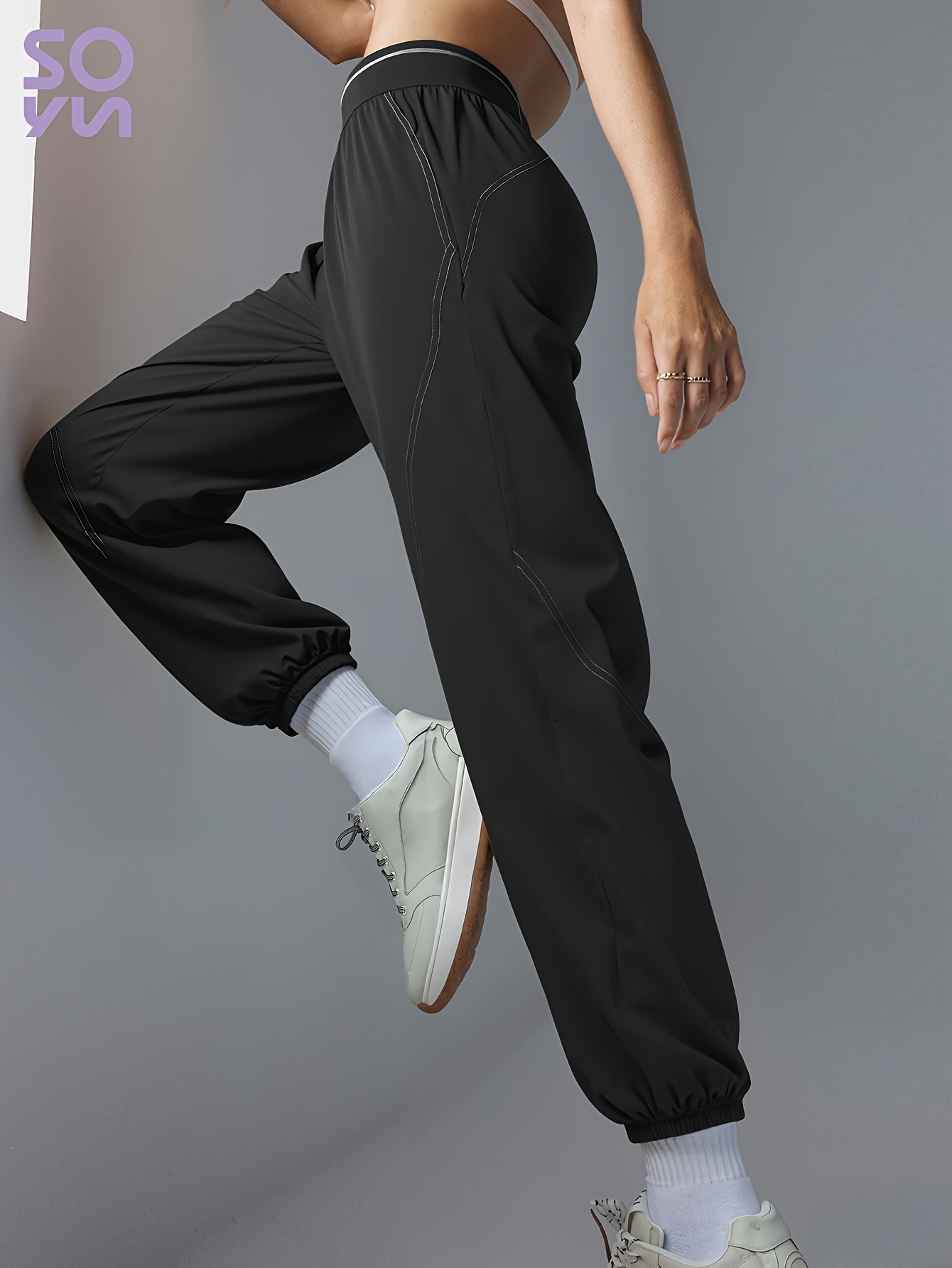 Soyun Women'S Joggers Loose Fit, Breathable Athletic Pants with Elastic  Waistband Drawstring, Ideal for Running, Yoga, Cycling, Gym Work - Main Image