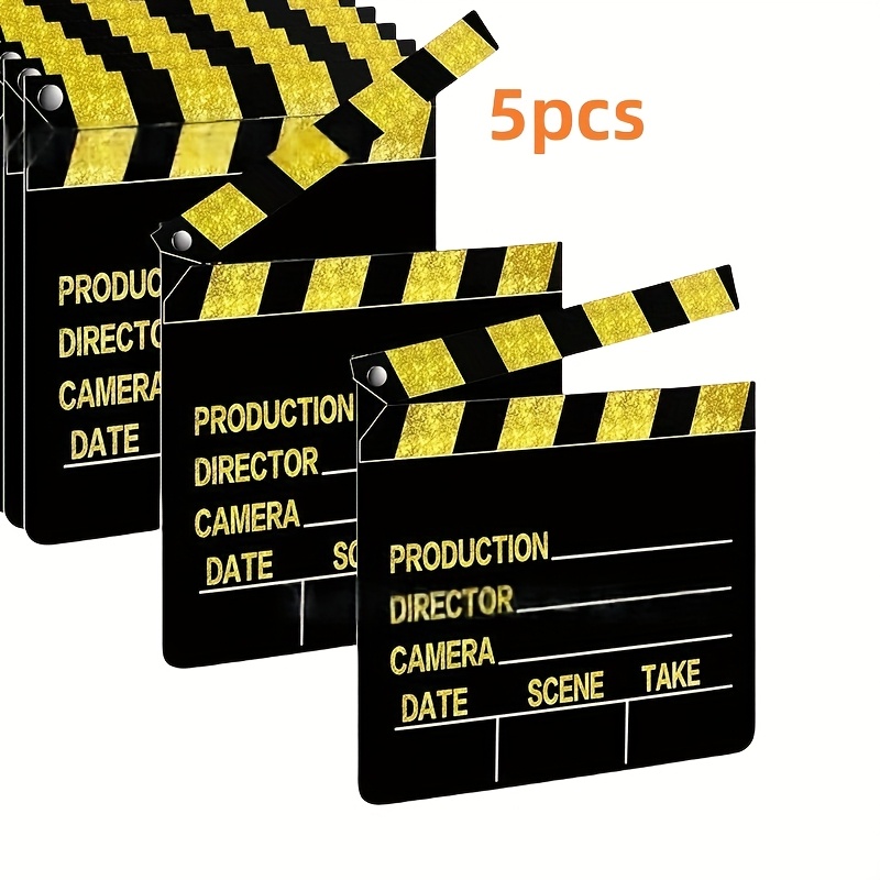 TEMU 5 Photography Props, Movie , Movie Clapperboards, Movie Theme Party Decorations, Movie Theme Party Supplies, Movie Theme Party Decorations, Film