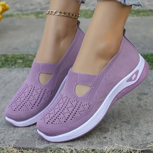 fashionable breathable open toe womens sneakers casual walking shoes with lightweight flat design featuring a comfortable solid color fabric upper lining and synthetic sole women shoes