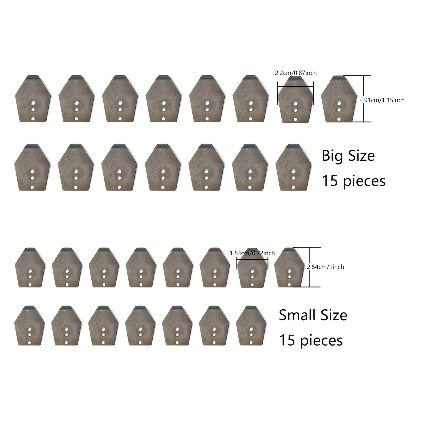 30pcs Per Pack, , Lure-making Sequins, Water Deflectors, 304 Stainless Steel, Rust-proof