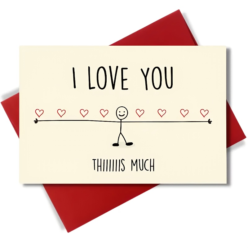 

A Humorous And Card With A - 'i Love You' Romantic Card, Suitable For Sending To Family, Friends, And