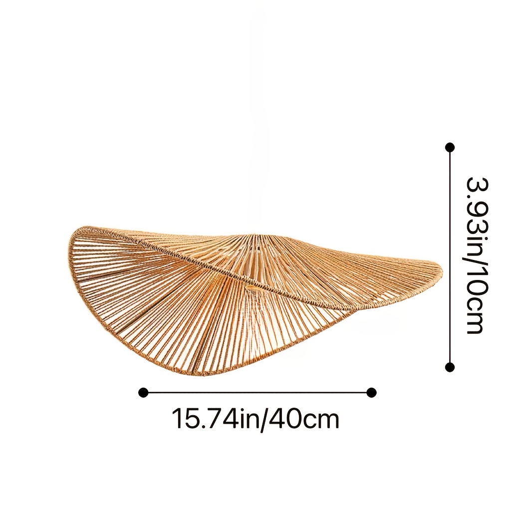 Image of Vintage Lampshade Does Not Base Or Wires. For Living Room, Dining Room, , Loft, The Braided Rope Lamp Has A Unique Creative And Zen Style. To Replace Lampshade, Use E27 Or E26 Lamp Base