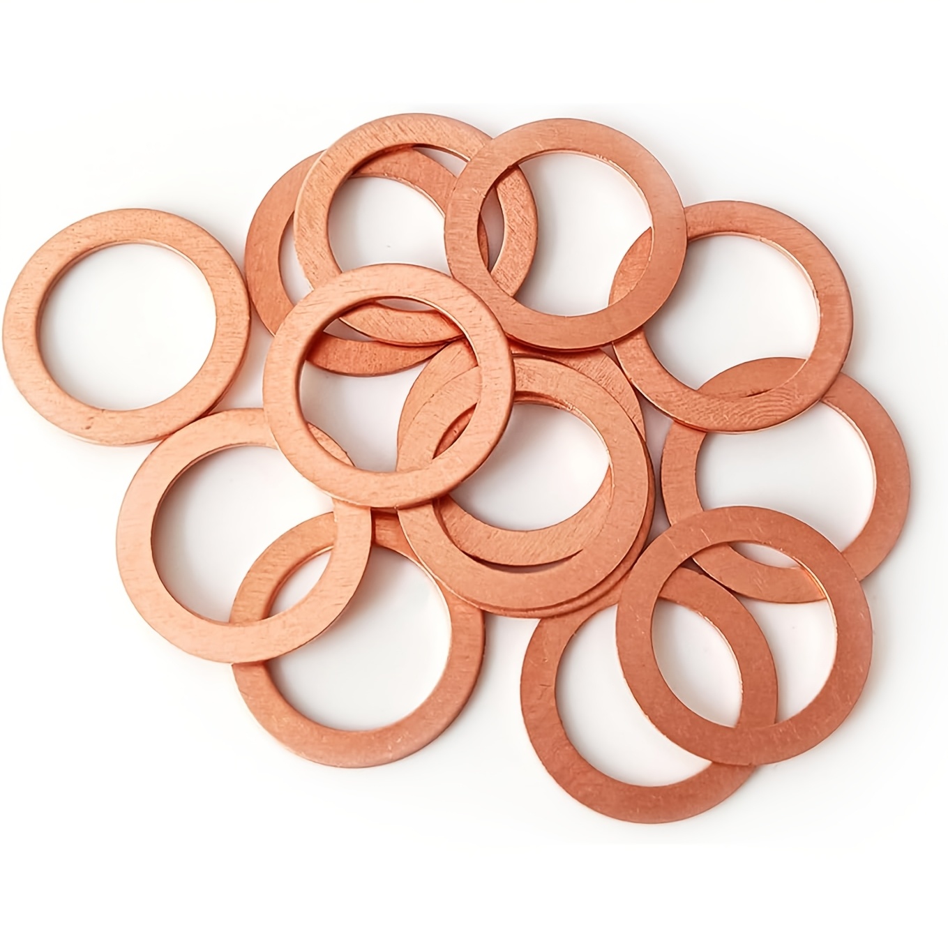 TEMU 15pcs Oil Drain Plug Gasket - 14mm Oe Copper Drain Plug Washer Gaskets - Compatible/replacement For Mercedes Oil Crush Washer Oe Pn Part#: