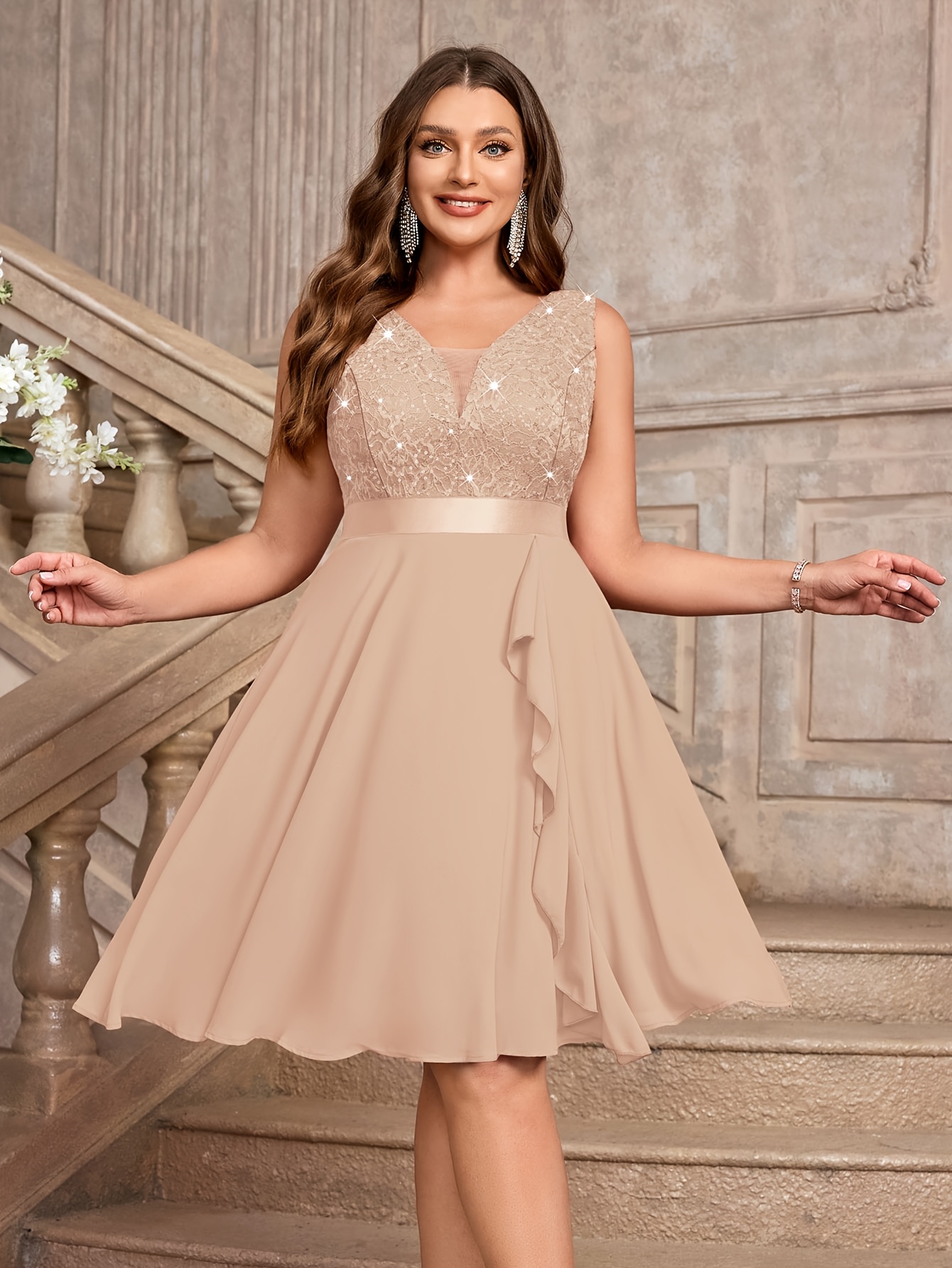 plus size plus size elegant spring summer plus size - Temu Greece