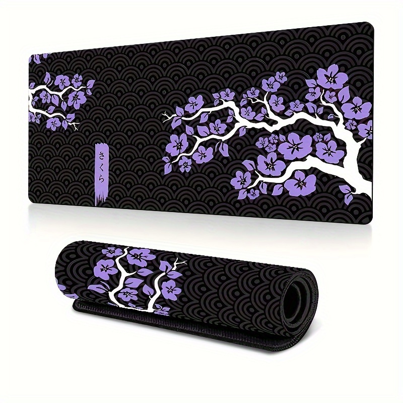 TEMU Alfombrilla de ratón Sakura Grande Gamer, Alfombrilla de teclado de XXXL, Alfombrilla de ratón, Adiciones para PC, Alfombrilla de goma para