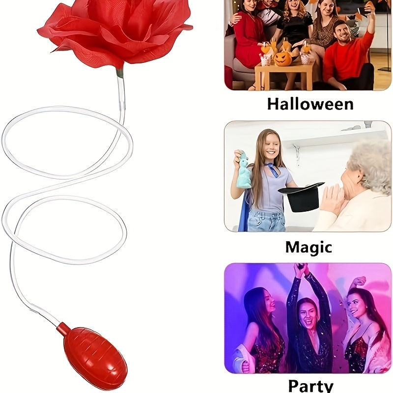 spray flower red rose simulated rose party - Temu