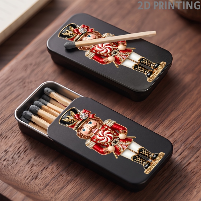 TEMU Portable, Crush-resistant, And Durable. Features A Festive, Luxurious, And Sparkling Nutcracker Soldier Pattern. Compatible With Standard-sized