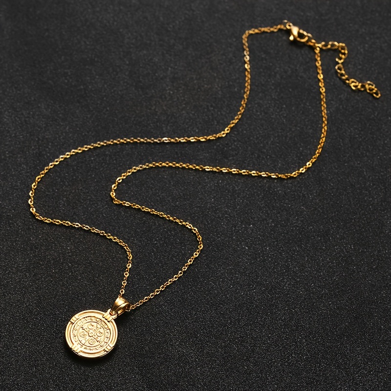 1  , collar con   de san benito, colgante religioso cspb de acero inoxidable para hombres 7