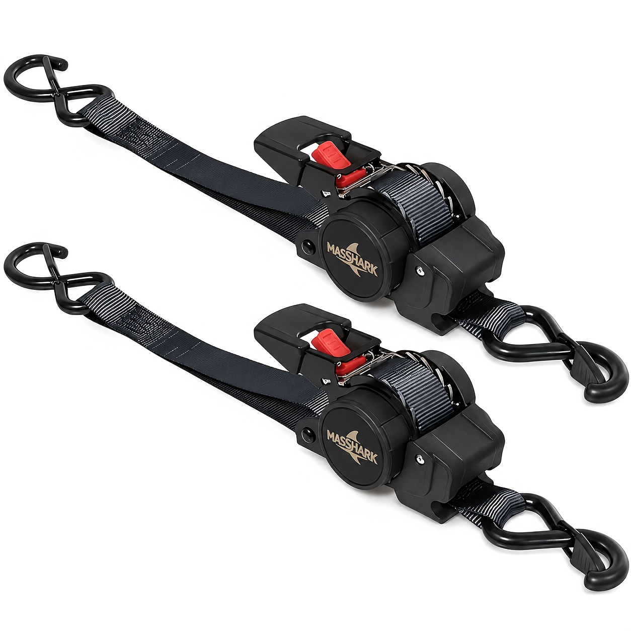 Image of Telescopic Ratchet Ropes, 2 12-foot Heavy-duty Vehicle Self-retracting Ropes - Cargo Ropes, Suitable For Trucks, Truck Trailers, Motorcycles, Moving, Electrical Appliances