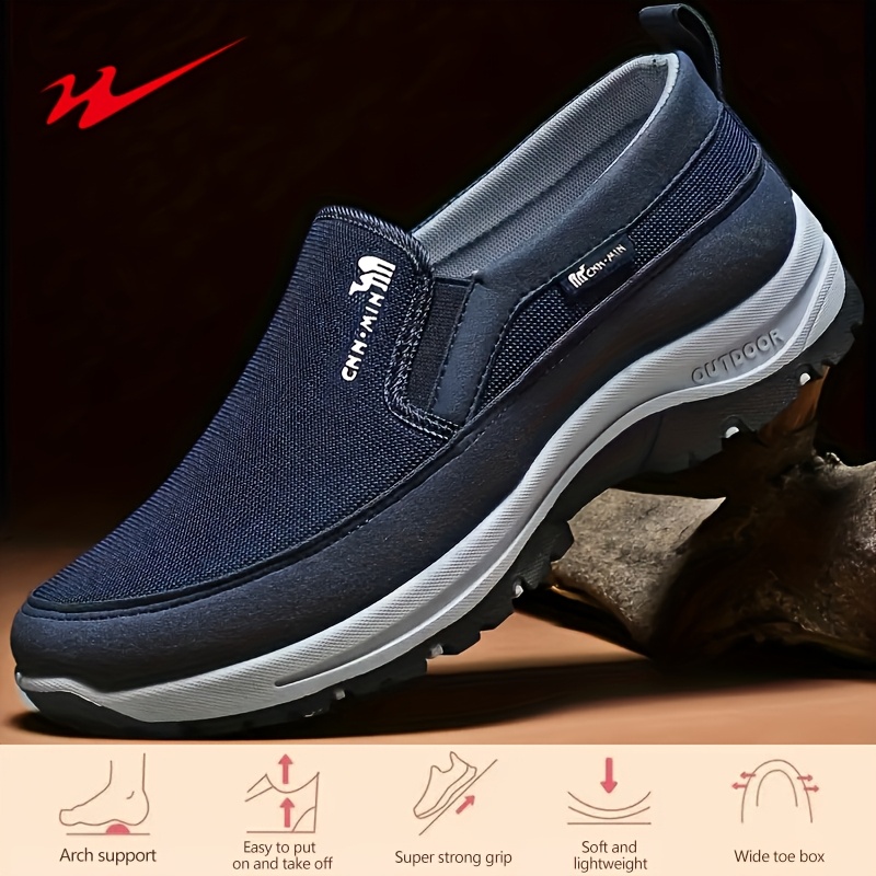 item picture mens comfortable anti slip loafers breathable knitted design in   for spring and summer thick soled lightweight casual shoes suitable for outdoor activities in   and everyday comfortable wear