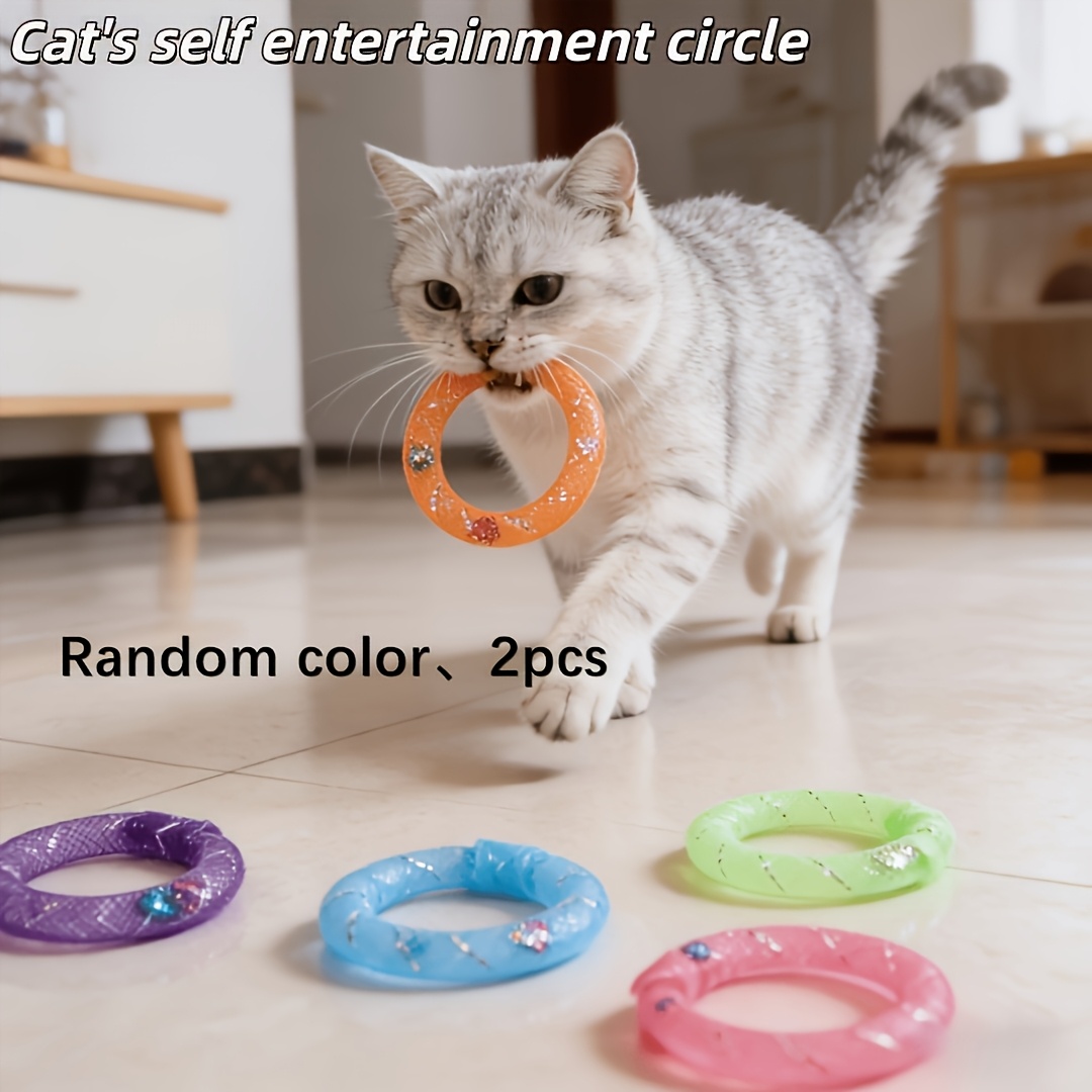 Cat Toy - Soft Net Tube For Self-entertainment, Bell-shaped For And Chewing, Random Cats, Without Battery