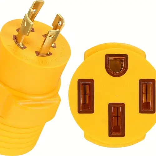 l14 30p to 14 50r rv generator adapter 30 amp to 50 amp twistlocking generator 4 prong male plug to 4 prong rv female heavy duty for trailer generator ev charging