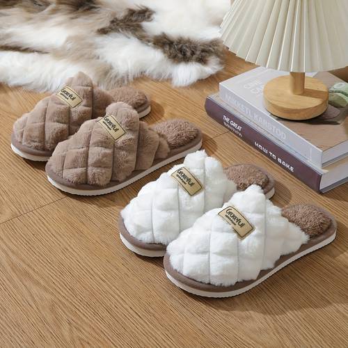 womens slip shoes plush indoor outdoor slippers with non slip eva sole soft pastel colors beige white gray blue cushioned for gifts cozy womens footwear ladies slippers indoor footwear stylish able lining plush slippers casual footwear lightweight construction warm slippers home lounging