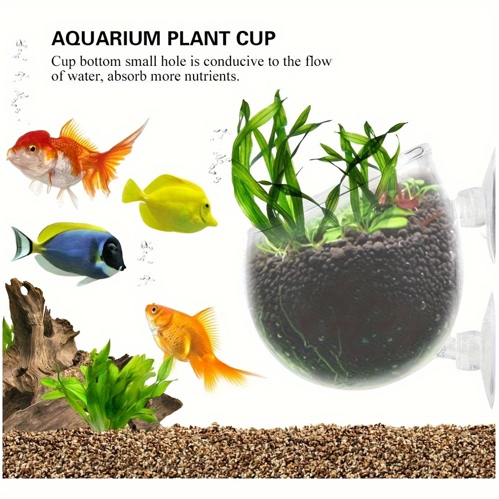 1pc Display Stand For Ornaments Without Fish Tank Aerial Plant Stand Glass  Fish Tank Hanging Stand