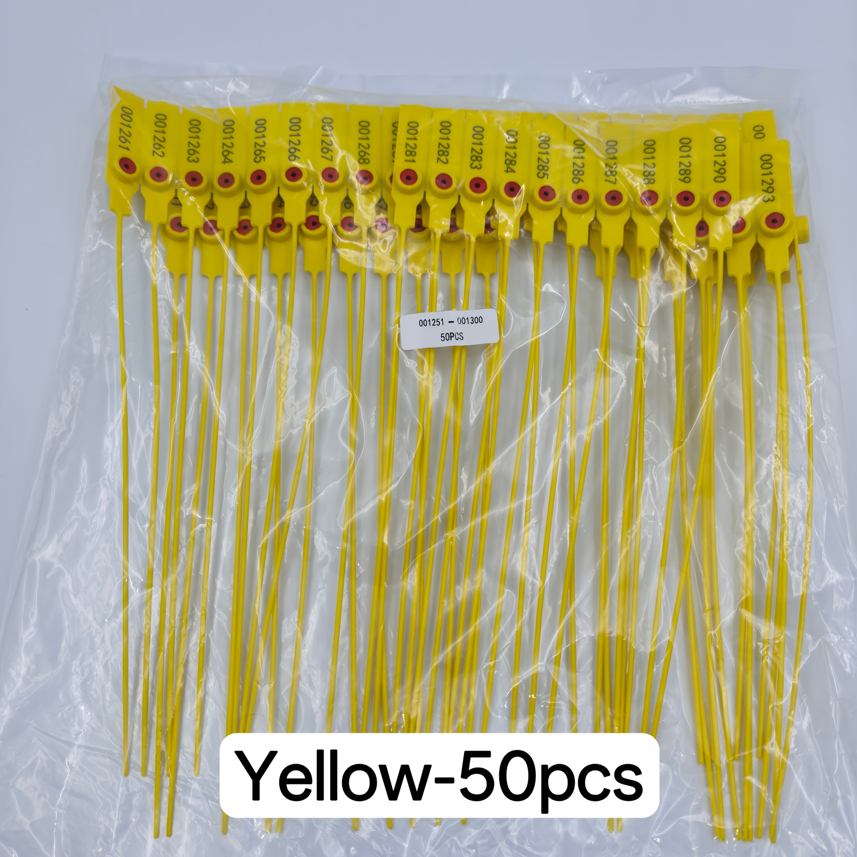 TEMU 50 pièces Étiquettes de Sécurité - - Autobloquantes et Jetables avec Numéro de Série pour Sacs, Bagages, Extincteurs, Protection de Chaussures,