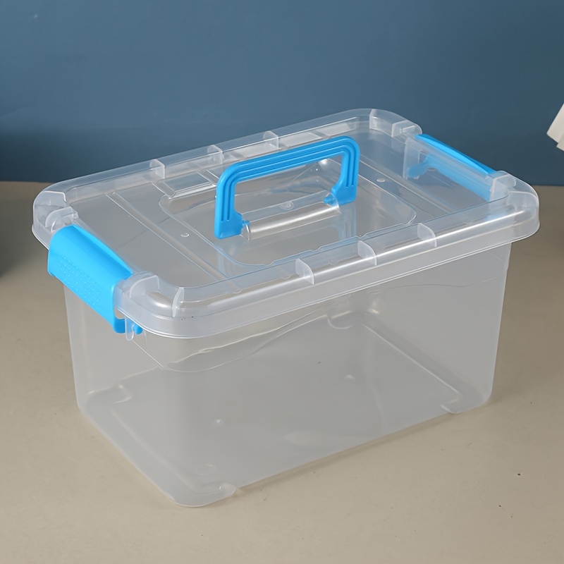 

2- Plastic Storage Boxes With Lids, Pp Desk Organizer For , Office Supplies, And