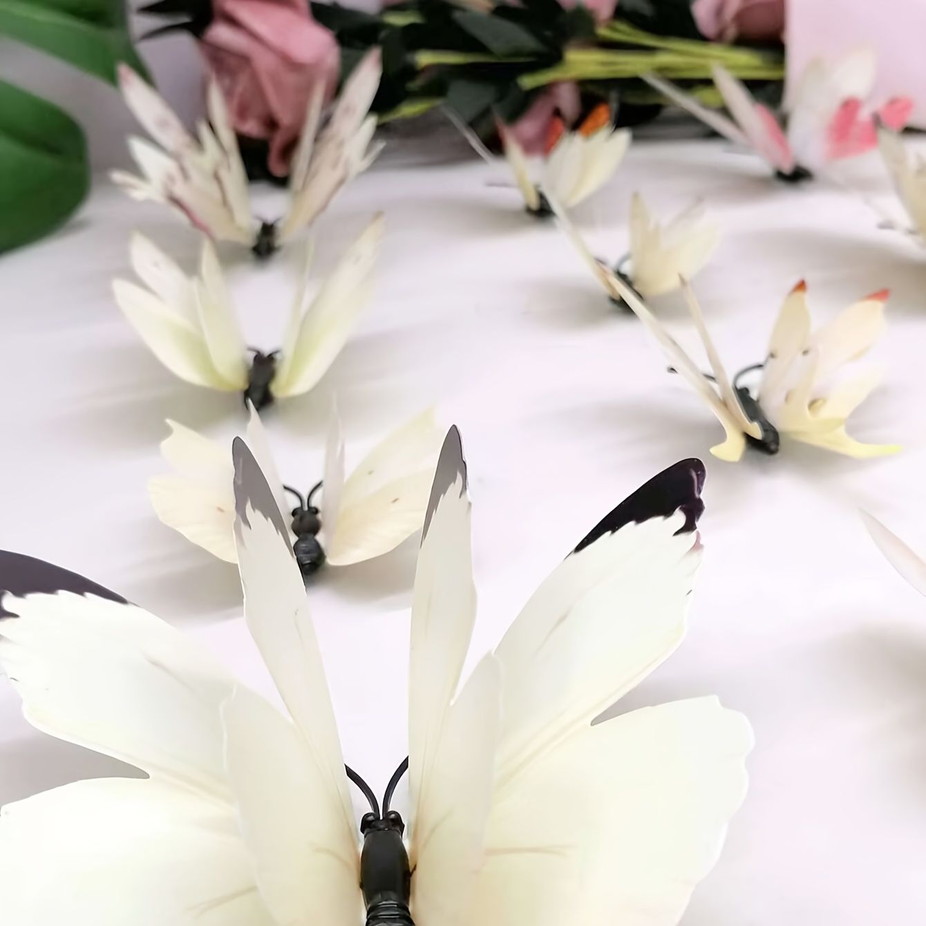 12pcs Self-adhesive & Magnetic 3d Double-layer Wall Decor With Removable Wings - Pvc Irregular Winged Panels Suitable For Home, Garden, Office - Installation, No Residue, Theme Decoration